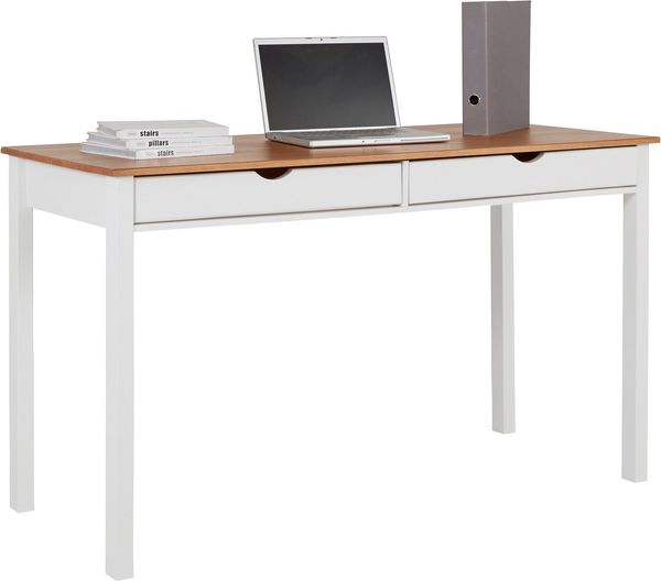 Home affaire Schreibtisch Gava, aus massiven Kiefernholz, mit praktischen Griffmulden, Breite 140 cm
