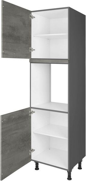 nobilia® Herdumbauschrank "Riva", Ausrichtung wählbar, mit zwei zusätzlichen Türen, vormontiert, Breite/Höhe: 60/167,8 cm