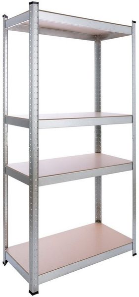 Arebos Schwerlastregal 160x80x40 cm, 5 Böden, 320 kg Traglast, Steckregal, Lagerregal, Flexibel einsetzbar: für Werkstatt, Garage, Keller oder Lager