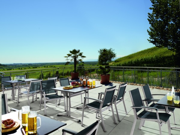 Sieger 5375-31 Boulevard-Klapptisch mit Polytec Tischplatte, Stahlrohr Schiefer / Anthrazit 80 x 73 x 140 cm Bild 2