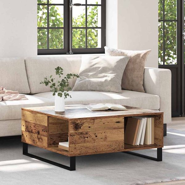 vidaXL Couchtisch Altholz 80 x 80 x 36,5 cm Holzwerkstoff 881669