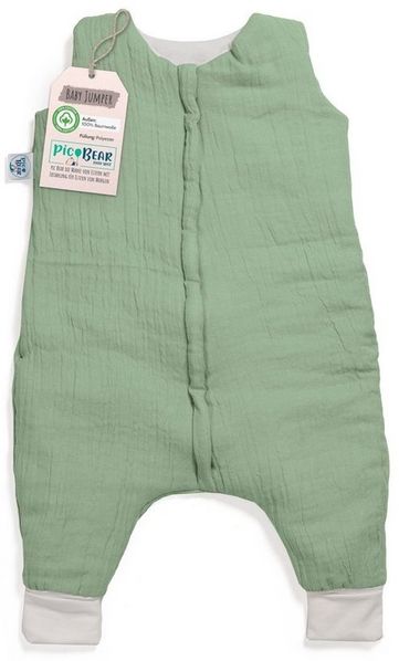 pic Bear Babyschlafsack pic Bear Baby Jumper Schlafoverall Gr. 80cm, Reißverschluss mit Schutz, wattiert, 2,5 TOG, mit Füßen