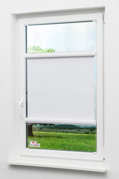 Lysel Outlet Glasleistenrollo verspannt abdunkelnd, (B x H) 65cm x 175cm in weiß/reinweiß