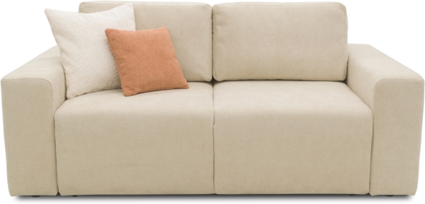 DOMO. collection Sofa 700 029, 2-Sitzer Couch mit Schlaffunktion und Federkernpolsterung, lose Rückenkissen, Polstergarnitur, 192 x 116 x 85 cm (BxTxH), beige Bild 4