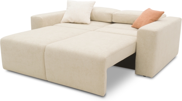 DOMO. collection Sofa 700 029, 2-Sitzer Couch mit Schlaffunktion und Federkernpolsterung, lose Rückenkissen, Polstergarnitur, 192 x 116 x 85 cm (BxTxH), beige Bild 9
