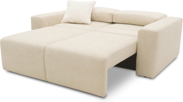 DOMO. collection Sofa 700 029, 2-Sitzer Couch mit Schlaffunktion und Federkernpolsterung, lose Rückenkissen, Polstergarnitur, 192 x 116 x 85 cm (BxTxH), beige Bild 8