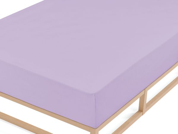 biberna Feinbiber-Spannbetttuch 0002744, viola, 1x 180x200 cm - 200x200 cm