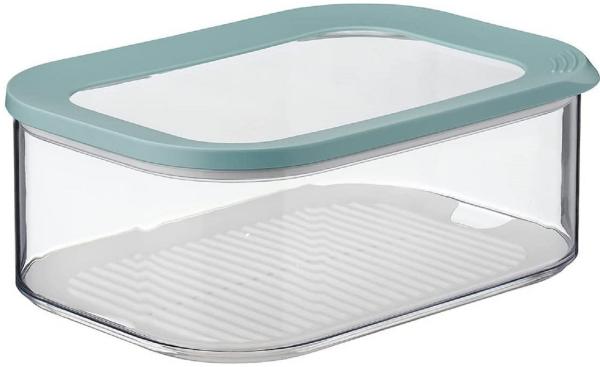 Mepal | Käsedose Modula | für Käsestücke & Scheibenkäse | Antikondenseinsatz | spülmaschinenfest | Nordic Green Bild 1