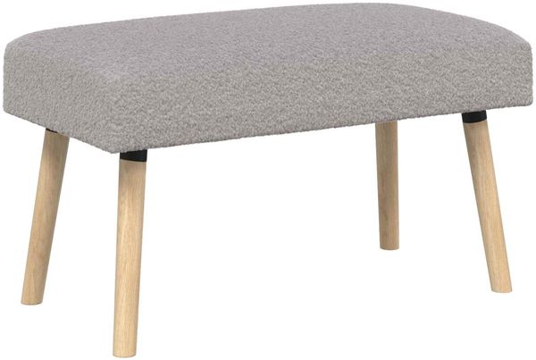 vidaXL Bank Uni Hellgrau 80 x 40 x 46 cm Bouclé 42038405