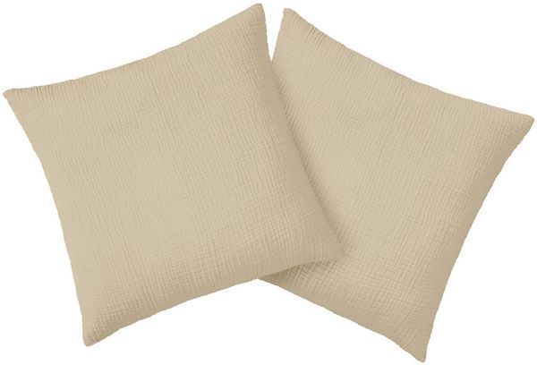 OTTO home Kissenbezug Bailee, (2 Stück), weiche Musselin Qualität, viele Farben erhältlich, Bezug in 50x50 cm