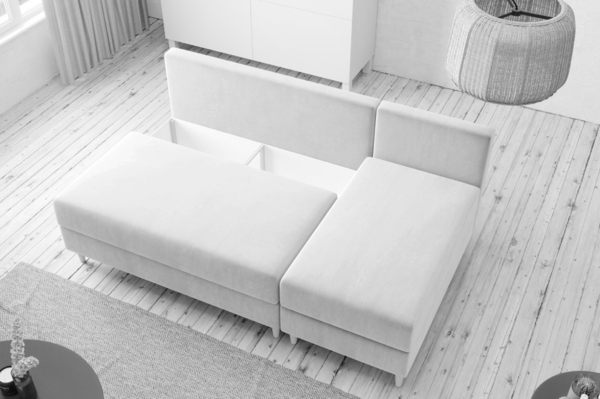 AX LIVING Ecksofa Klein Modern Farring 204 cm in Grau – Komfort & Stil Bild 2