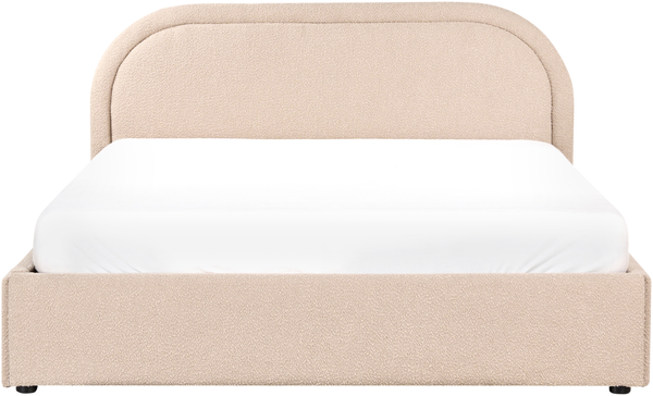 Bett mit Stauraum Bouclé QUILLIEN 160 x 200 cm Beige Bild 7