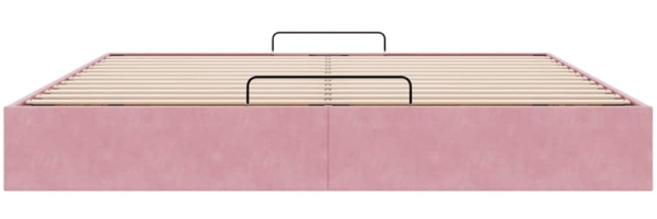 vidaXL Ottoman-Bett ohne Matratze Rosa 180x200 cm Samt 3310984 Bild 6