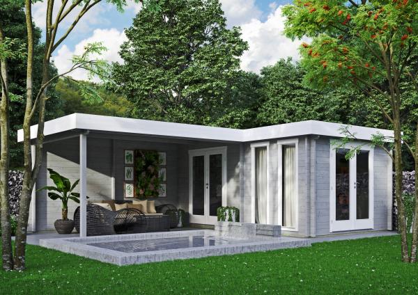 Fjordholz Gartenhaus Modell Luisa 70 Natur