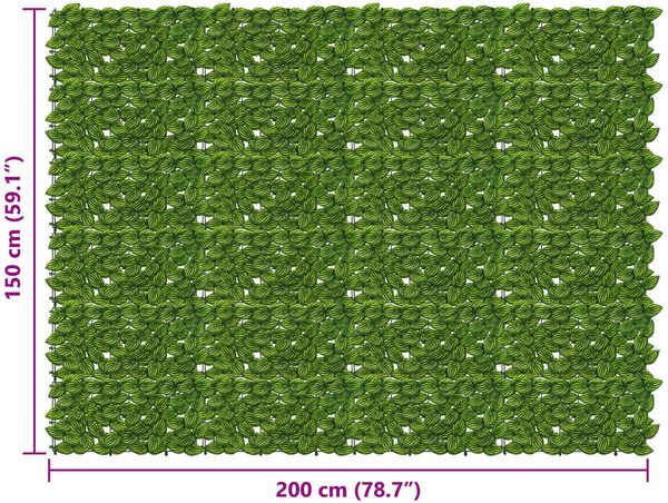 vidaXL Balkonsichtschutz mit Blättern Grün und Gelb 200 x 150 cm 42040647 Bild 5