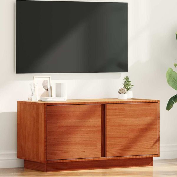 vidaXL TV-Schränk Wachsbraun 80 x 35 x 40,5 cm Massives Kiefernholz 867157