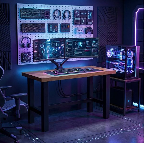 DUBI Möbel Schreibtisch THOR, Extrem stabiler Home Office Tisch in 120 oder 160 cm