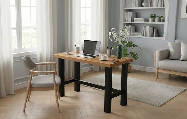 DUBI Möbel Schreibtisch THOR, Extrem stabiler Home Office Tisch in 120 oder 160 cm