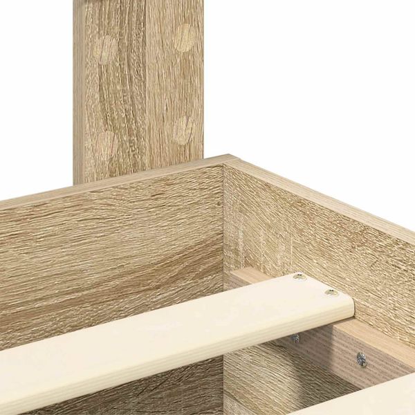 vidaXL Bettrahmen mit Kopfteil Beton Grau 200 x 200 cm Holzwerkstoff 3409955 Bild 8