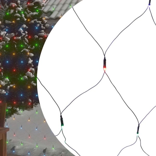 vidaXL Weihnachts-Lichternetz 4x4 m 544 LED Bunt Indoor Outdoor 328785