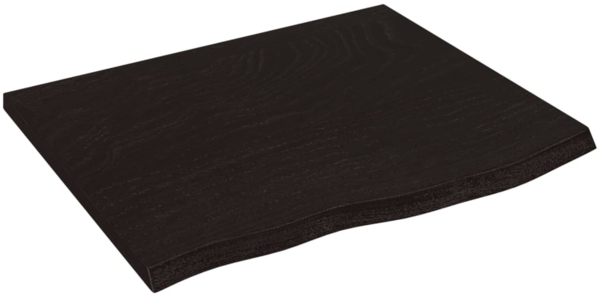 vidaXL Waschtischplatte Dunkelbraun 60x50x(2-6)cm Massivholz Behandelt 3156205