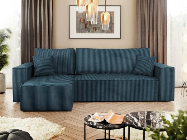 Ecksofa Kobaro Cord (Farbe: Poso 05)