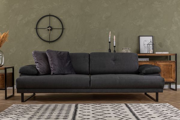 3-Sitzer-Schlafsofa, 'Mustang', 83 x 99 x 239, Anthrazit