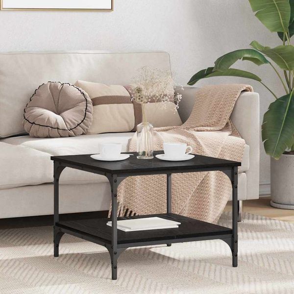 vidaXL Couchtisch Schwarz Eichen-Optik 55 x 55 x 40 cm Holzwerkstoff 881901