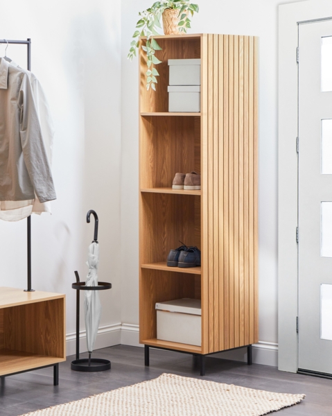 Regal mit 4 Ebenen LEANDRO 175 cm Hellbraun Bild 3