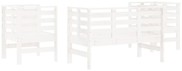 vidaXL 3-tlg. Garten-Lounge-Set Weiß Massivholz Kiefer 825143 Bild 6