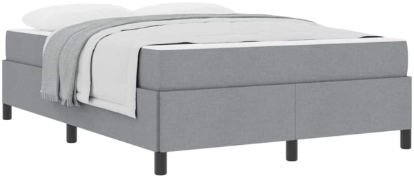 vidaXL Boxspringbett Hellgrau 140 x 190 cm Stoff 3398857 Bild 2