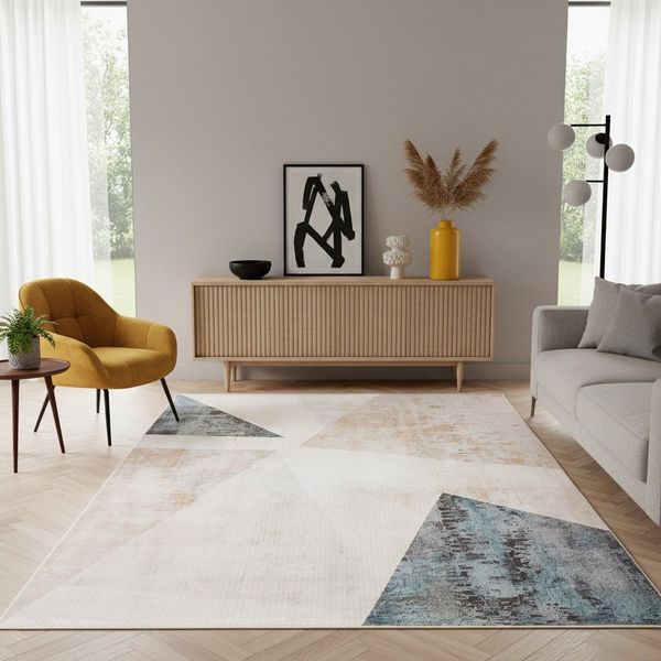Tapiso Teppich NORA, rechteckig, Höhe: 5 mm, Eleganter Kurzflorteppich mit rutschfester Rückseite
