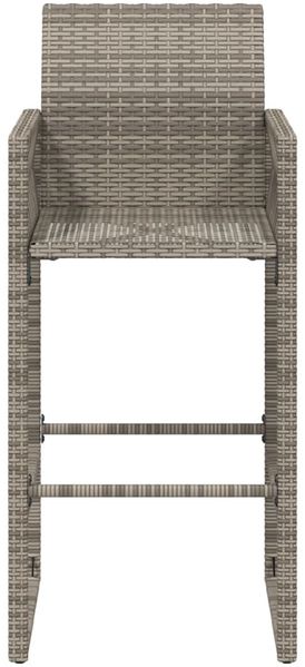 vidaXL Garten-Barhocker 2 Stk. Grau Poly Rattan 368704 Bild 5