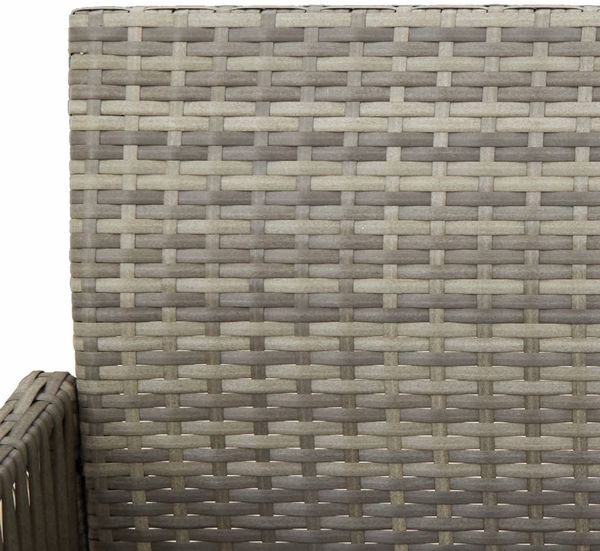 vidaXL Garten-Barhocker 2 Stk. Grau Poly Rattan 368704 Bild 9