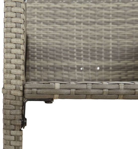 vidaXL Garten-Barhocker 2 Stk. Grau Poly Rattan 368704 Bild 8