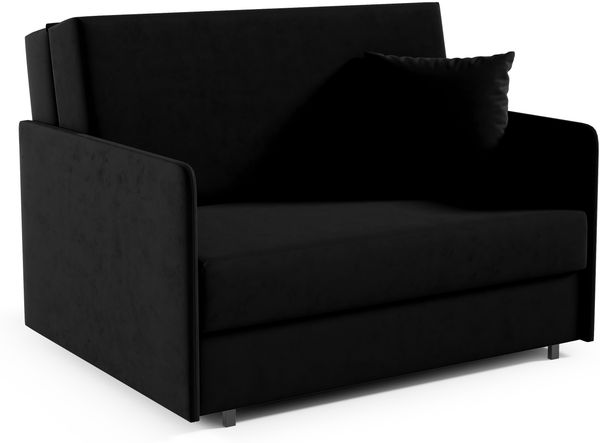 Zweiersessel ASTRA II, 2-Sitzer Schlafsofa, Jugendsofa mit Schlaffunktion, ausziehbare Couch, mit Bettkasten, inkl. Kissen, Kronos 07, 85 x 97 x 120 cm