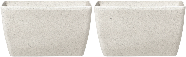 Blumentopf 2er Set hellbeige rechteckig 74 x 32 x 45 cm BARIS