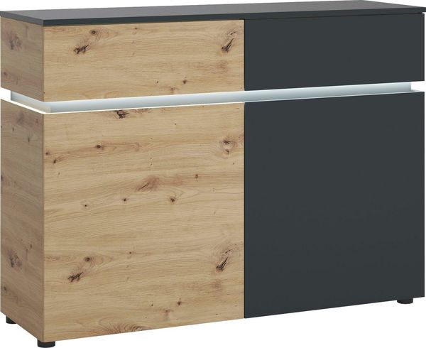 Kommode Luci Sideboard 120x40x90cm Farbe: braun 2-türig