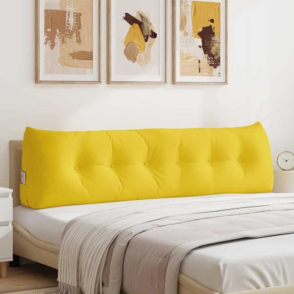 vidaXL Rücken Kissen Helles Gelb 180 x 24 x 50 cm Stoff 42014566