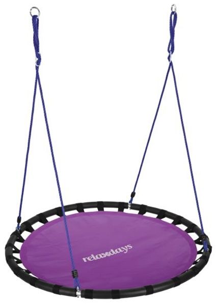 relaxdays Nestschaukel, verstellbar, Lila, 120,0 cm