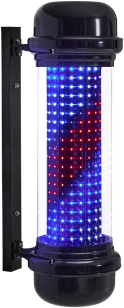 BarberPub Barber Pole Barbierstab, Barbershop Friseurstange mit LED Leucht Salon Einrichtung, Friseursalon, Barbier Stange Licht, Wandmontage, 71 CM Barber Equipment, Energie Sparen L047BC