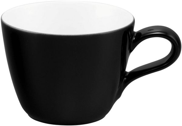 Seltmann Weiden 'FASHION' Kaffeetasse, Porzellan schwarz, 6.8 x 5.1 x 9.1 cm, mikrowellengeeignet