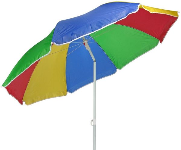 Spetebo Sonnenschirm Strand Sonnenschirm knickbar bunt - 180 cm, praktischer Strandschirm mit Tragetasche