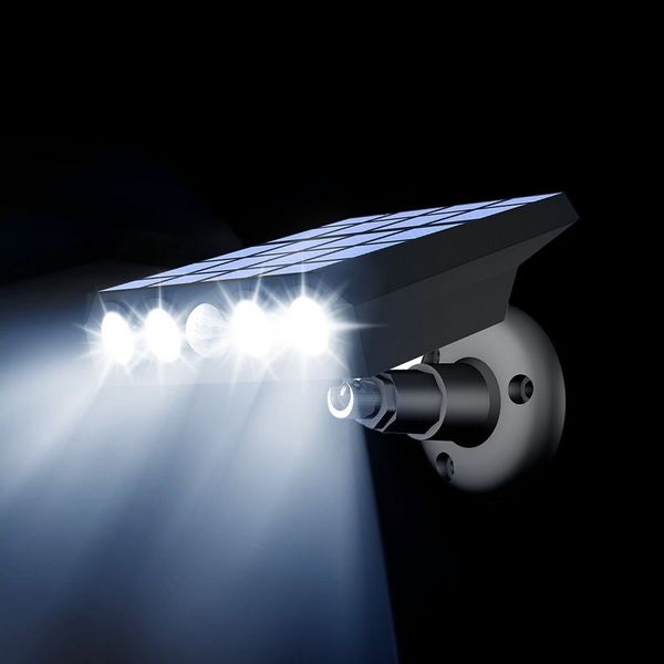 MUPOO LED Außen-Wandleuchte Solar Wandleuchte, Solarlampen für Außen mit Bewegungsmelder, LED fest integriert, 270° Solarleuchten