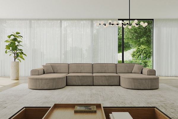 ALTDECOR Wohnlandschaft MARI-U2, Sofa Praktische Bequeme Funktionsecke Couch U-Form Eckcouch, Corner Sofa U-Form Vielseitige Sofa Wohnlandschaft Wohnzimmer