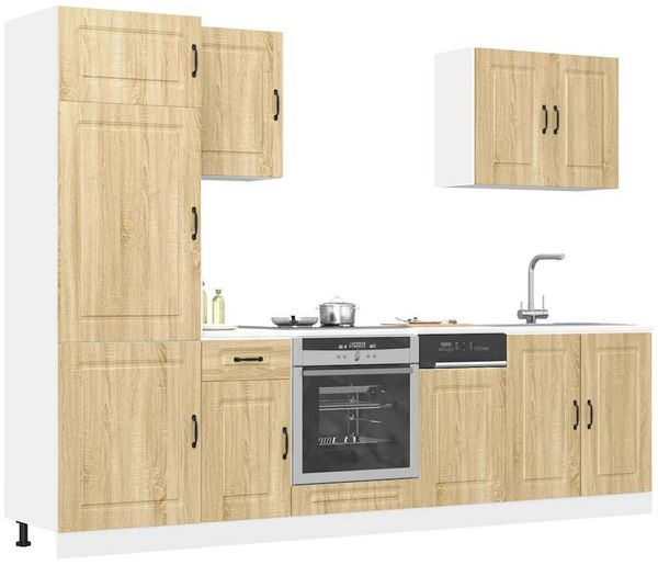 vidaXL 7-tlg. Küchenschrank-Set Kalmar Sonoma-Eiche Holzwerkstoff 3314764