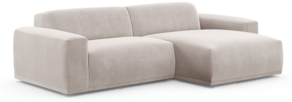 TRENDMANUFAKTUR Ecksofa Braga, mit hochwertigem Kaltschaum, L-Form, in Cord erhältlich, 2 Teile, modernes Sofa, Couch mit hohem Sitzkomfort, 255/72/160 cm (B/H/T) Bild 2