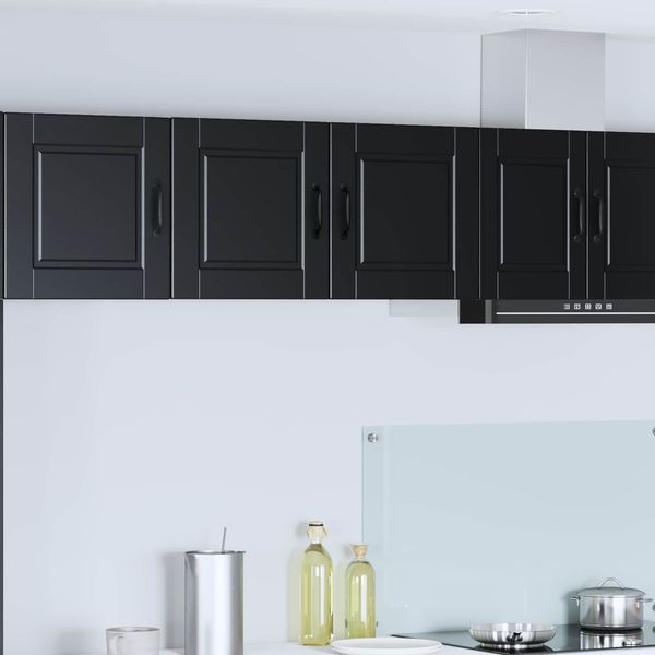 vidaXL Wandschrank PORTO Schwarz 80 x 31 x 40 cm Holzwerkstoff 885286