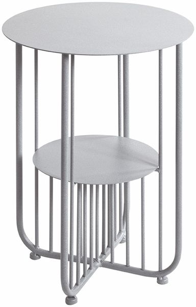 Beistelltisch >54185< in grau (Coolgrey), Metall - 49x36cm (HxD)