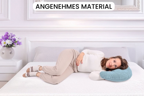 Amilian Stillkissenbezug - Ersatzbezug für Schwangerschaftskissen und Lagerungskissen - Bezug, weich - pflegeleicht - waschbar mit Reißverschluss Bild 3